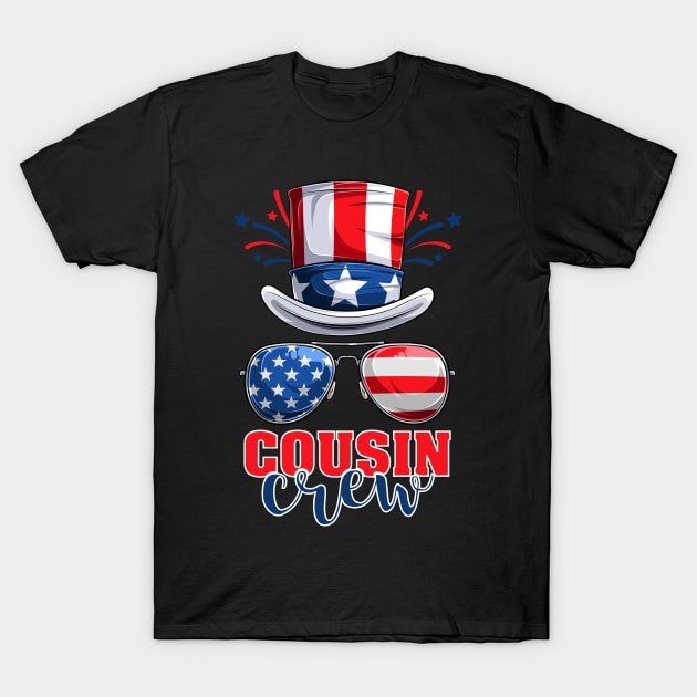 Funny 4th Of July 2021 Fourth Of July Cousin Crew For Men's And Women's For 4th Of July Celebration Birthday Gift Cousin Crew for 4th of july T-Shirt by Charaf Eddine